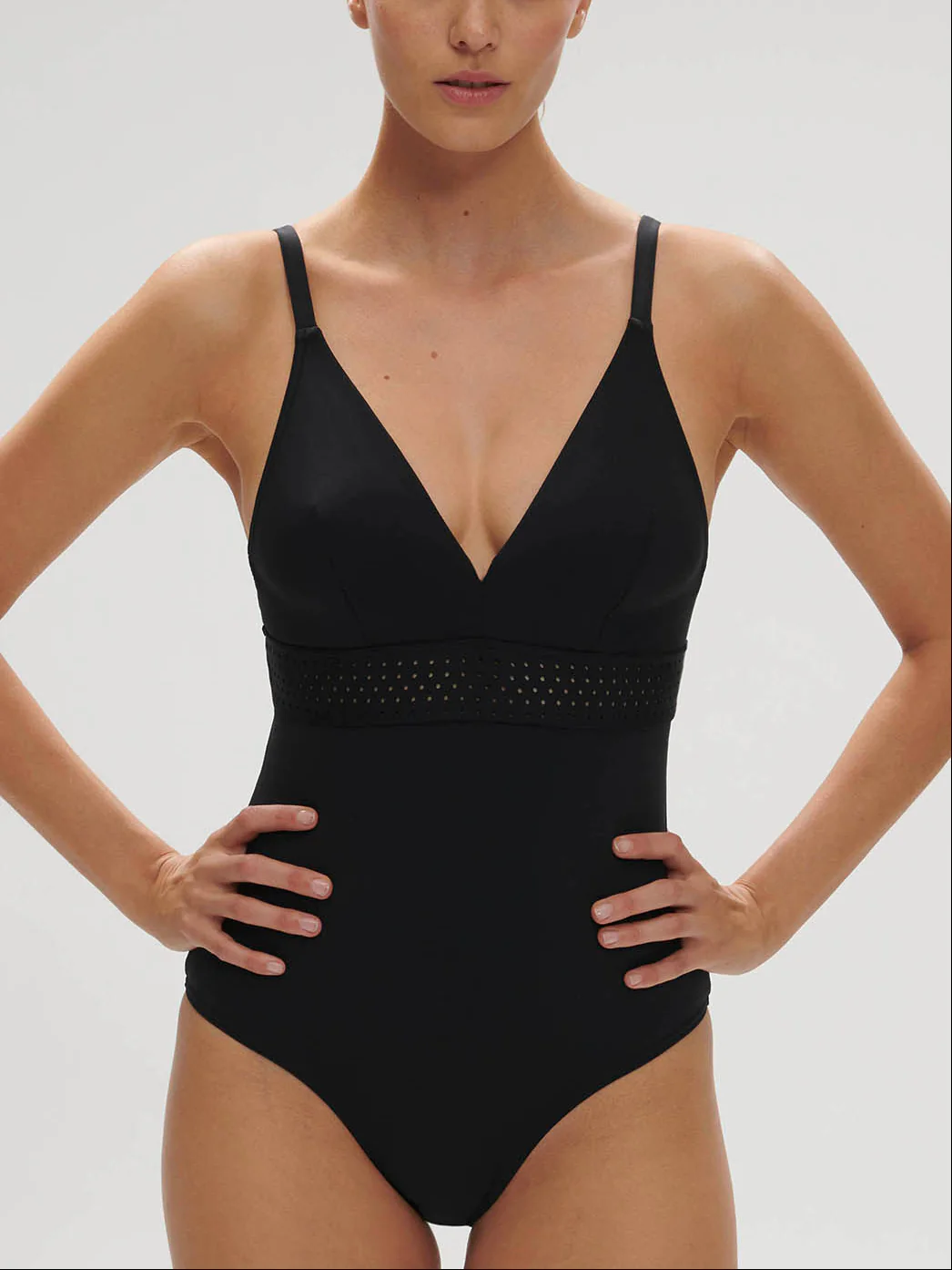 Maillot de bain 1 pièce de bain avec armatures cachées - Noir