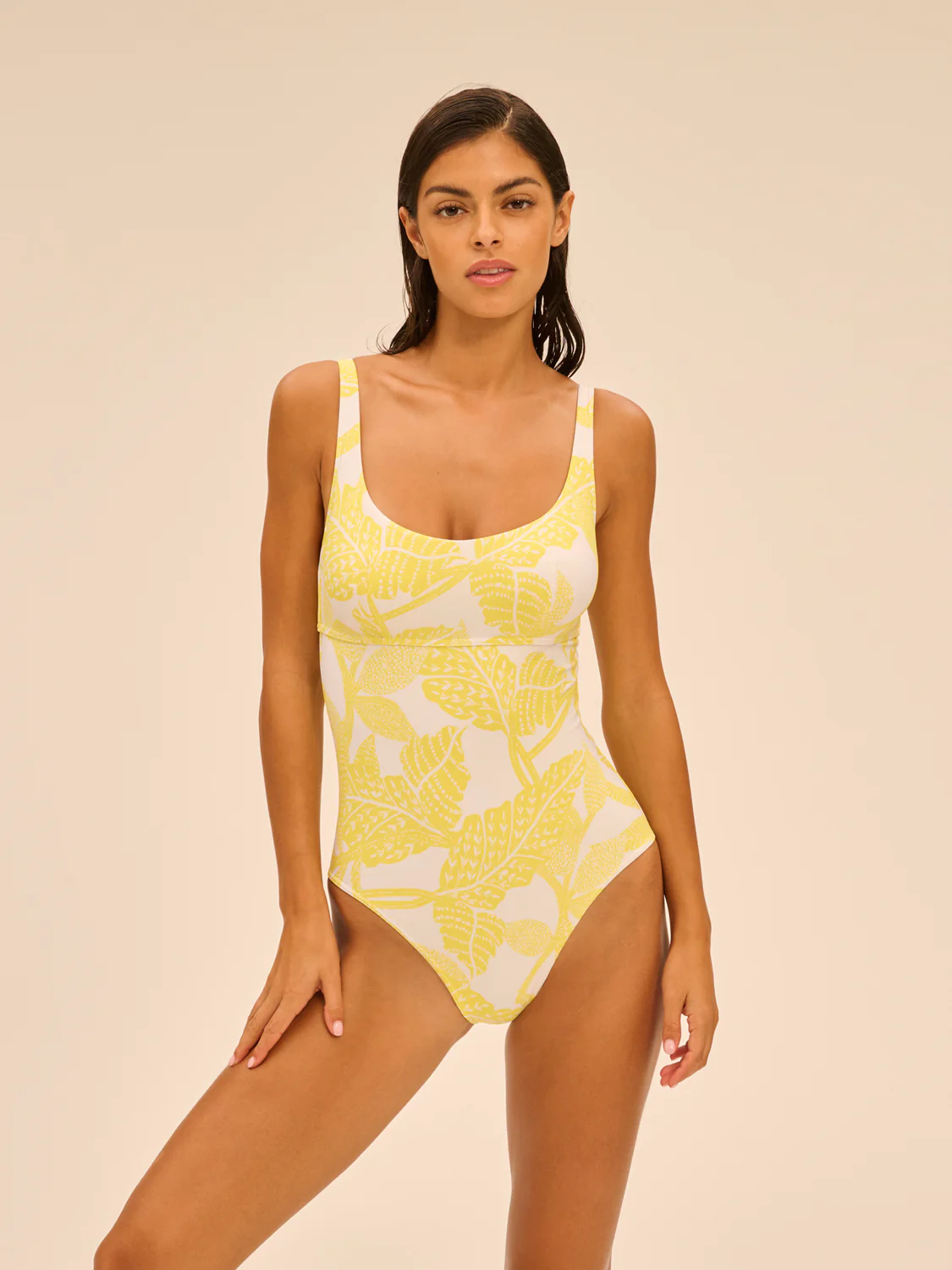Maillot de bain 1 pièce de bain avec armatures - Imprimé Pluméria - Image 3