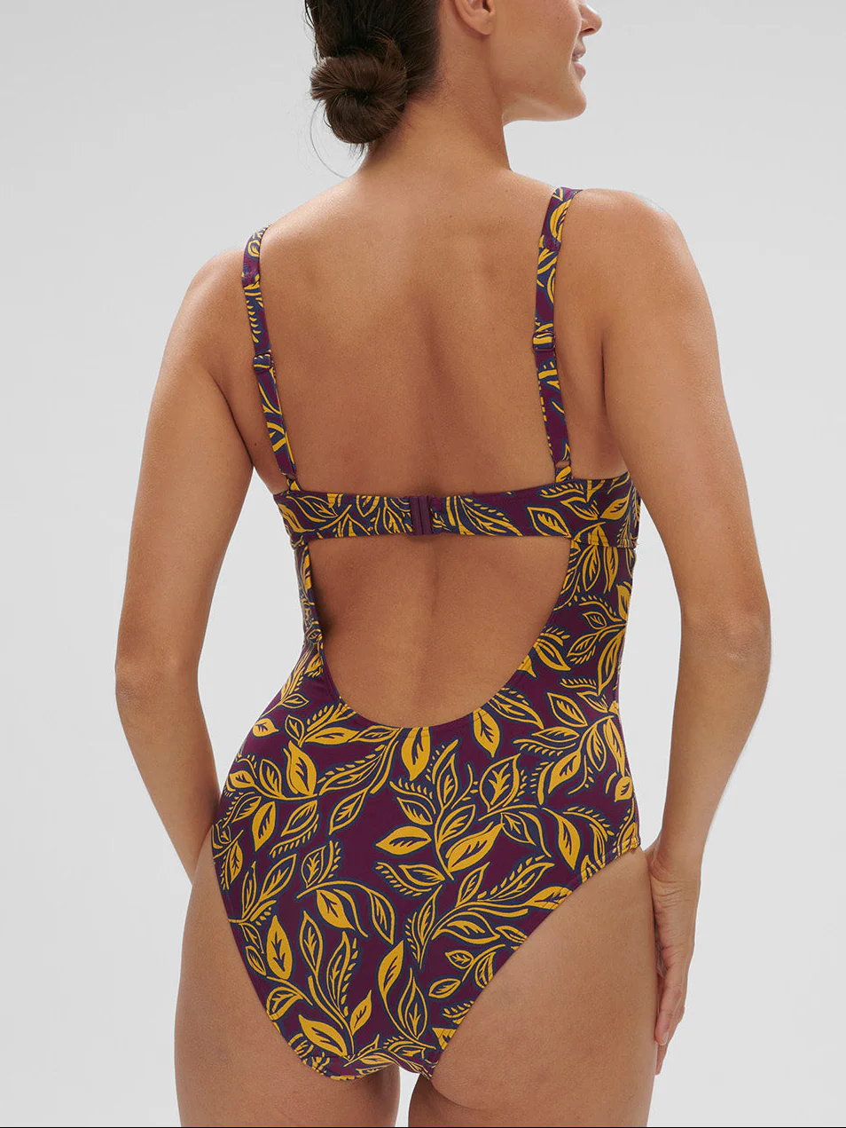 Maillot de bain 1 pièce de bain avec armatures - Imprimé Violet Agadir - Image 2