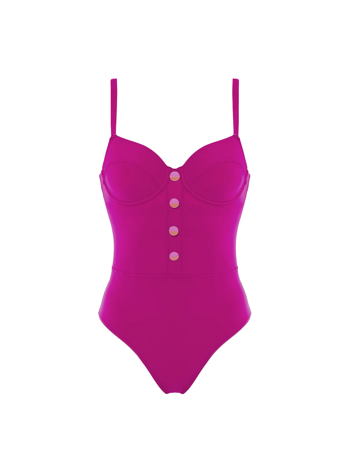 Maillot de bain 1 pièce de bain avec armatures - Rose Hibiscus - Image 5