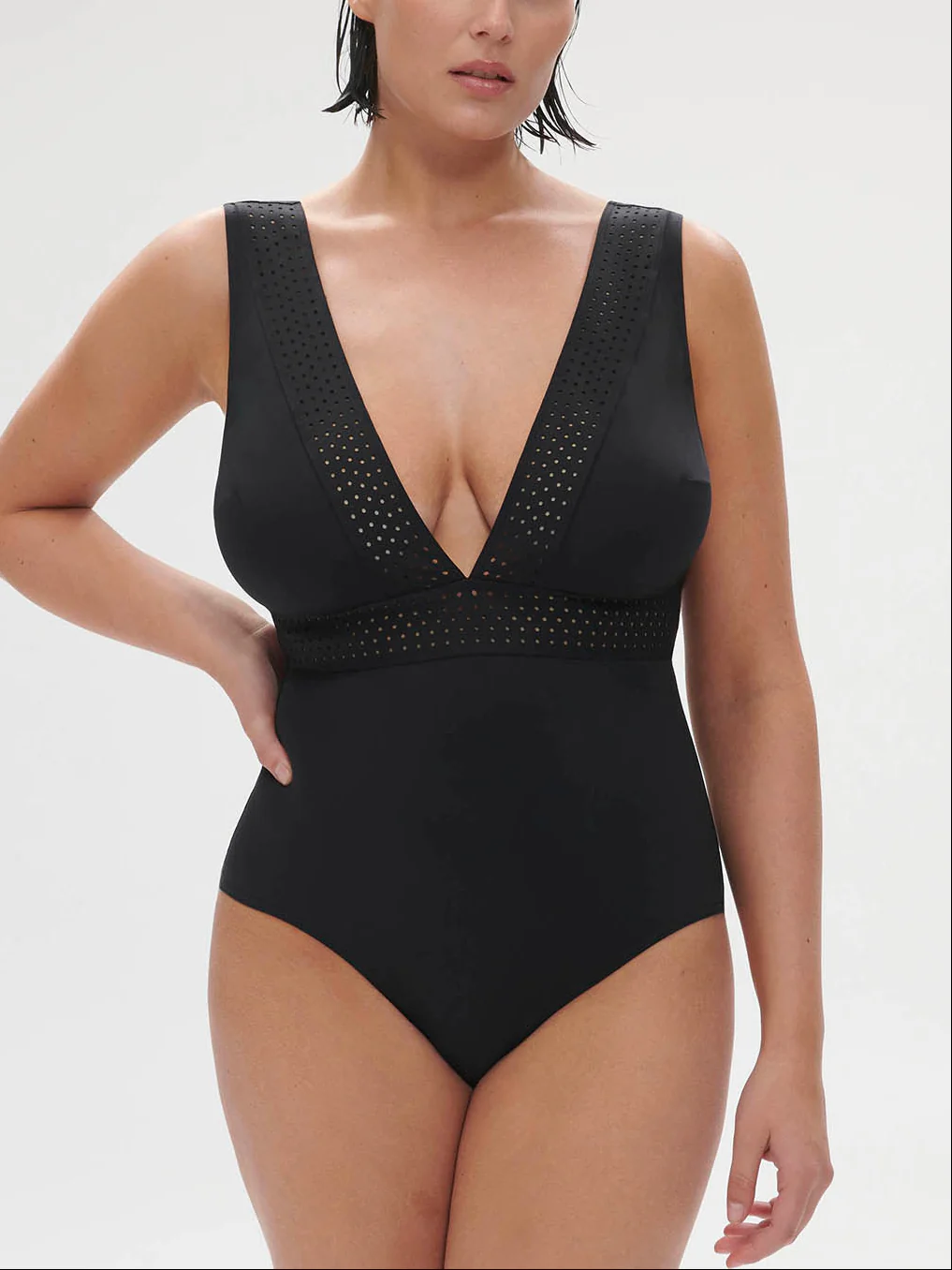 Maillot de bain 1 pièce sans armature - Noir - Image 3