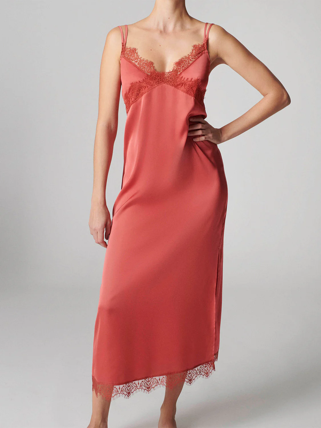 Nuisette longue - Rose quartz