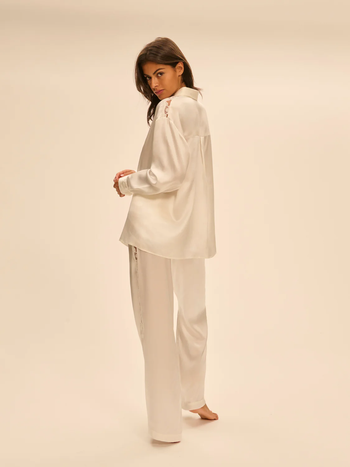 Pantalon broderie - Naturel - Image 5