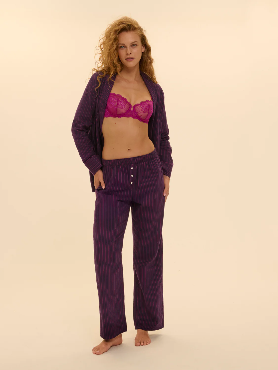Pantalon - Rayures Bleu - Image 2