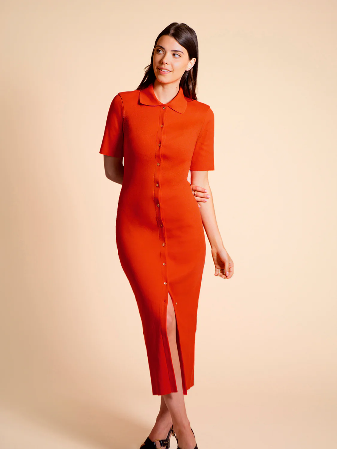 Robe longue - Orange Grenadier - Image 5