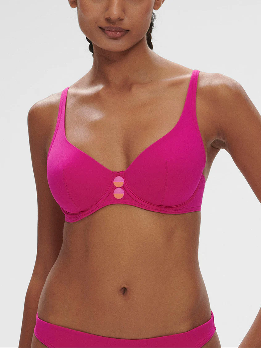 Soutien-gorge Armatures Décolleté Galbé - Rose Hibiscus