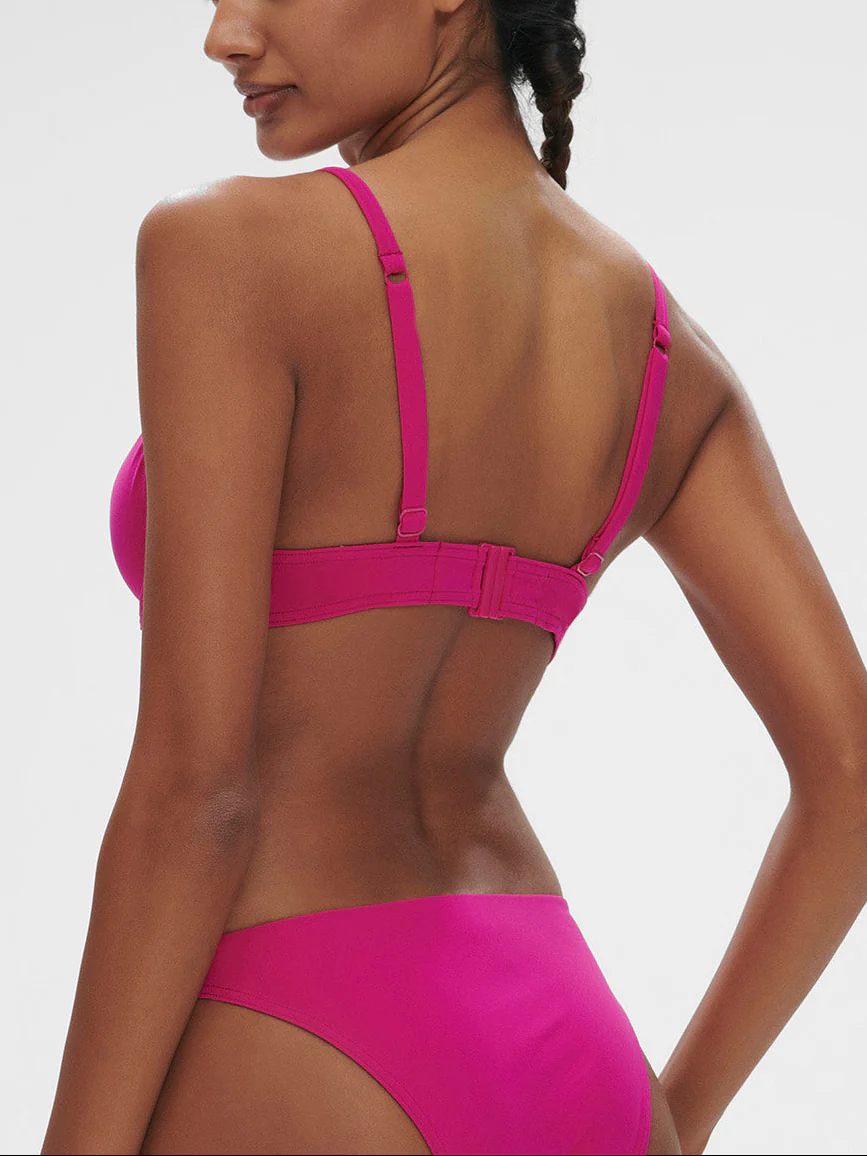 Soutien-gorge Armatures Décolleté Galbé - Rose Hibiscus - Image 2