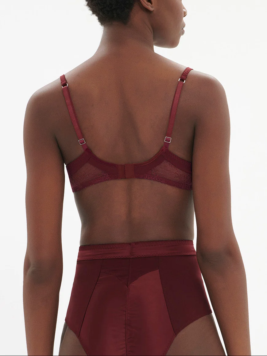 Soutien-gorge armatures - Rouge Obscur - Image 3