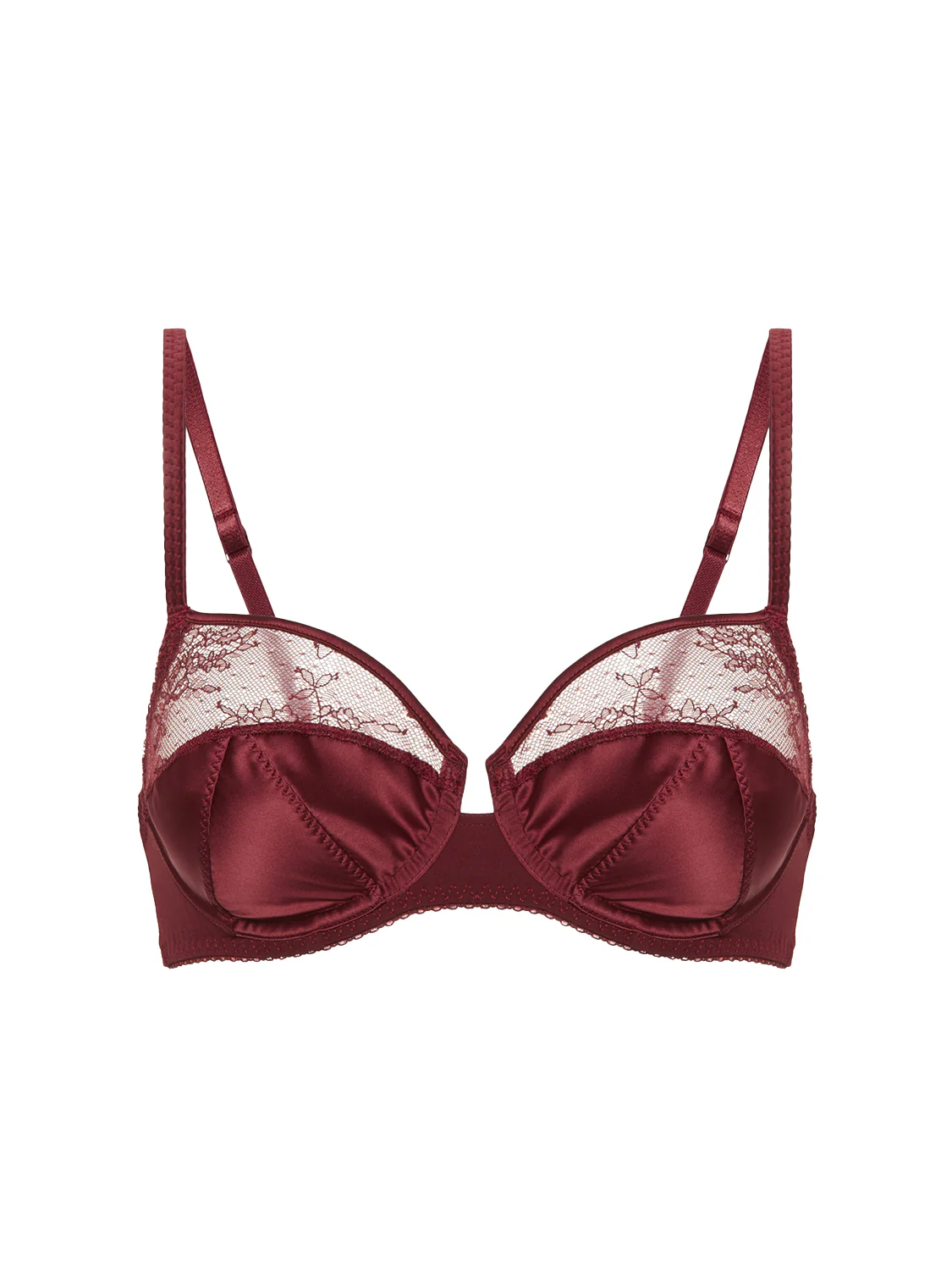 Soutien-gorge armatures - Rouge Obscur - Image 4