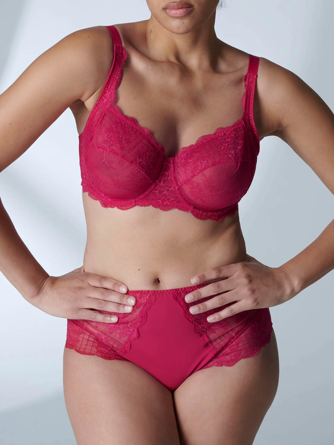 Soutien-gorge avec armature decollete carre - Cranberry - Image 6