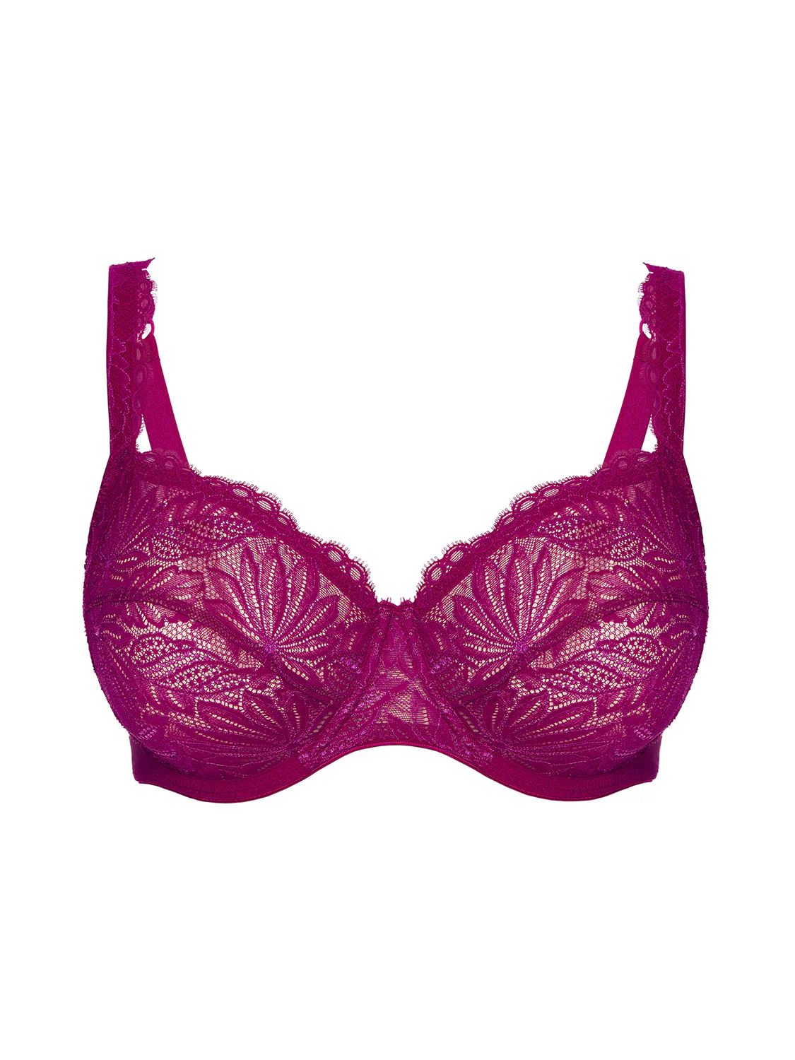 Soutien-gorge avec armature decollete carre - Framboise - Image 4