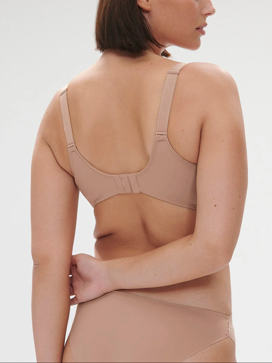 Soutien-gorge avec armature décolleté carré - Peau - Image 2