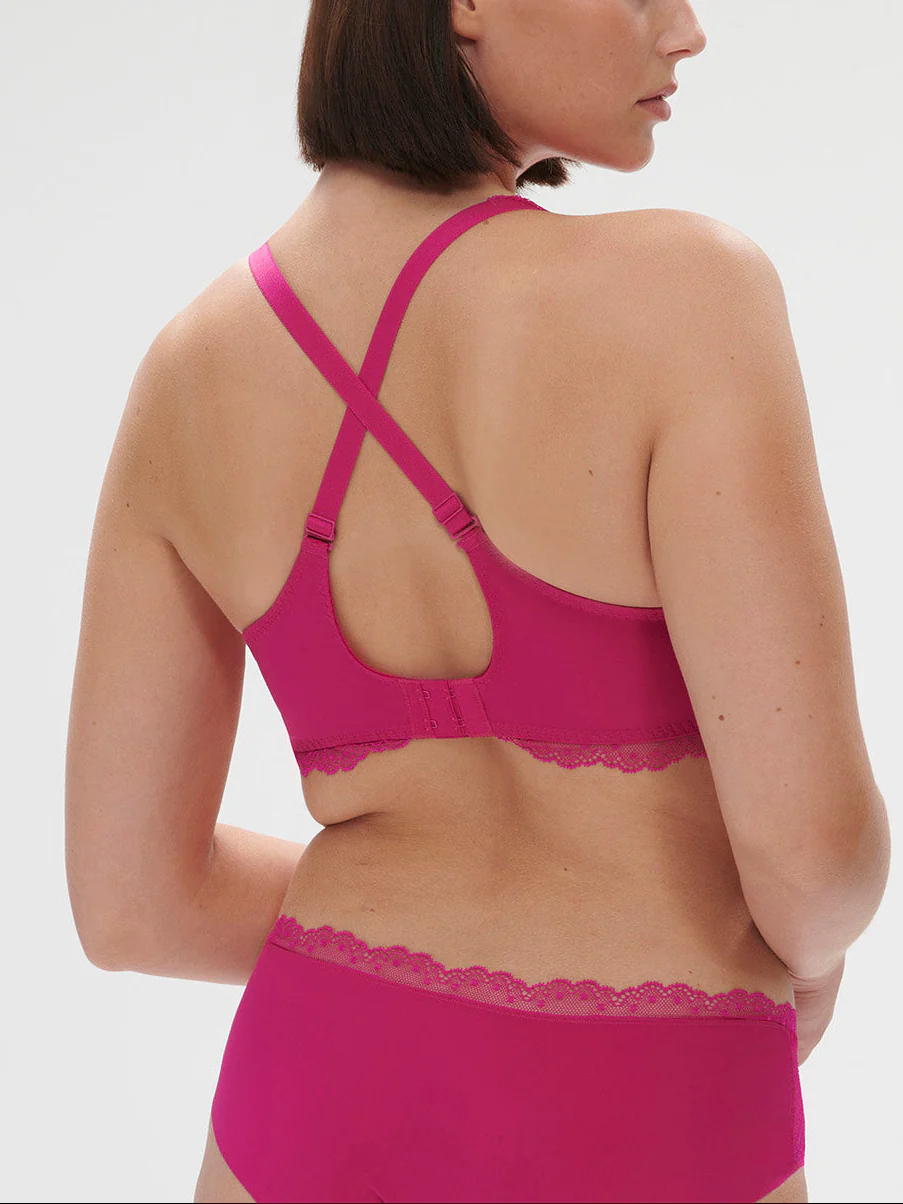Soutien-gorge avec armature décolleté carré - Rose Hibiscus - Image 3