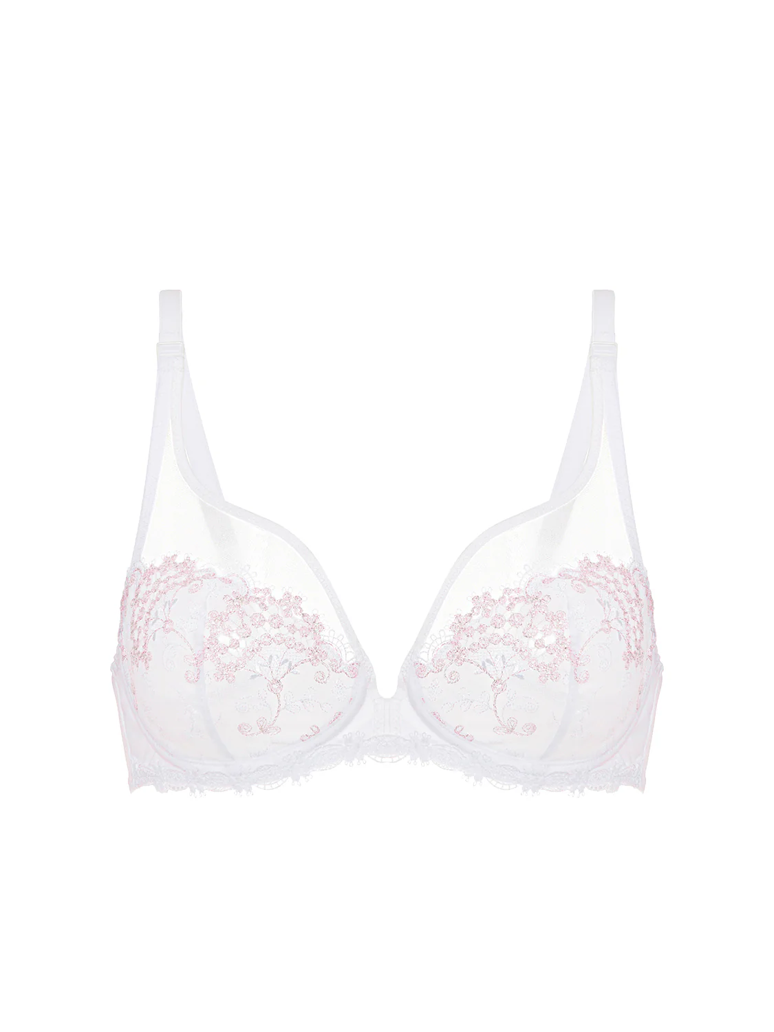 Soutien-gorge avec armature décolleté plongeant - Blanc Cristal - Image 6