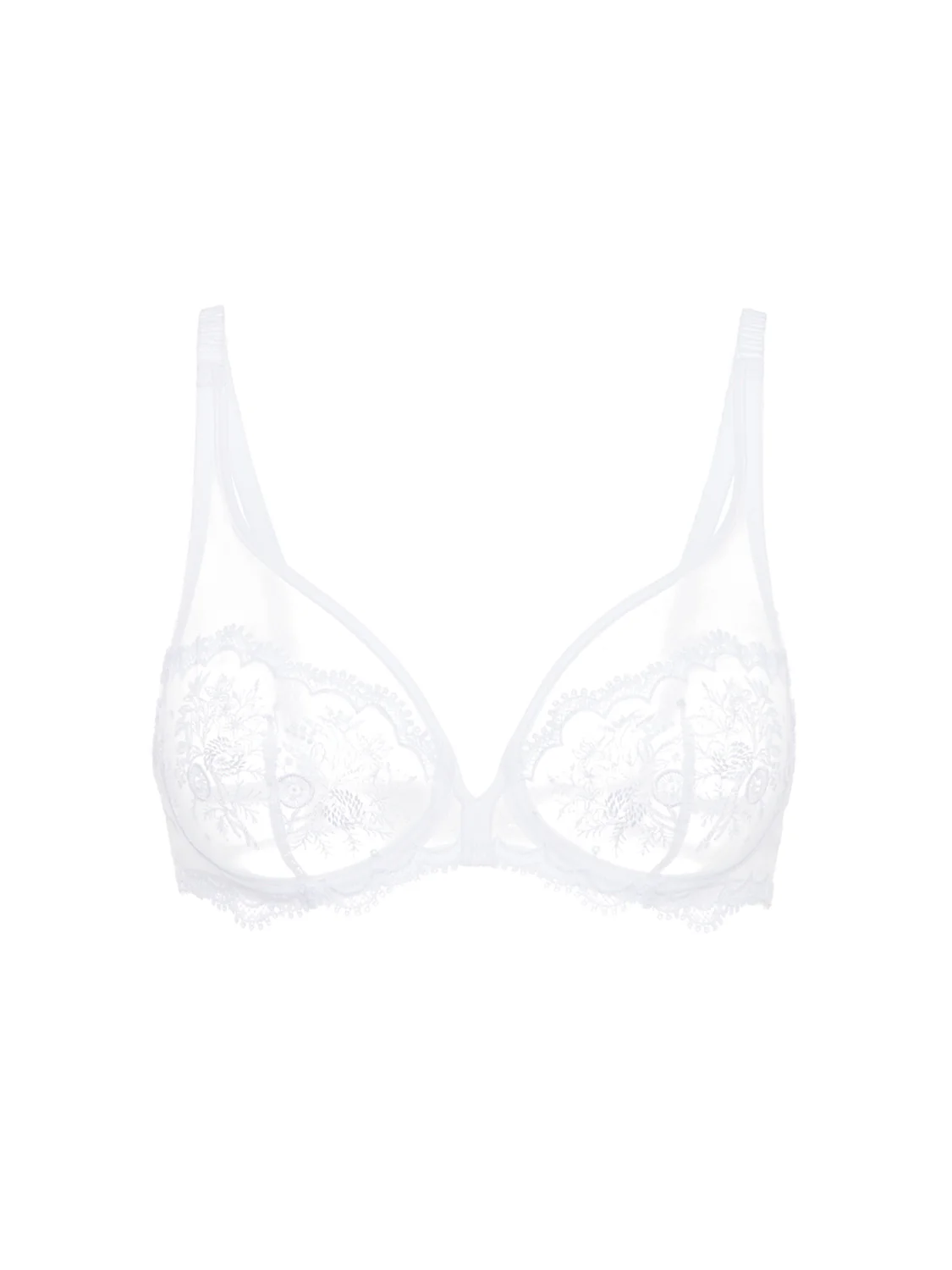 Soutien-gorge avec armature décolleté plongeant - Blanc - Image 4