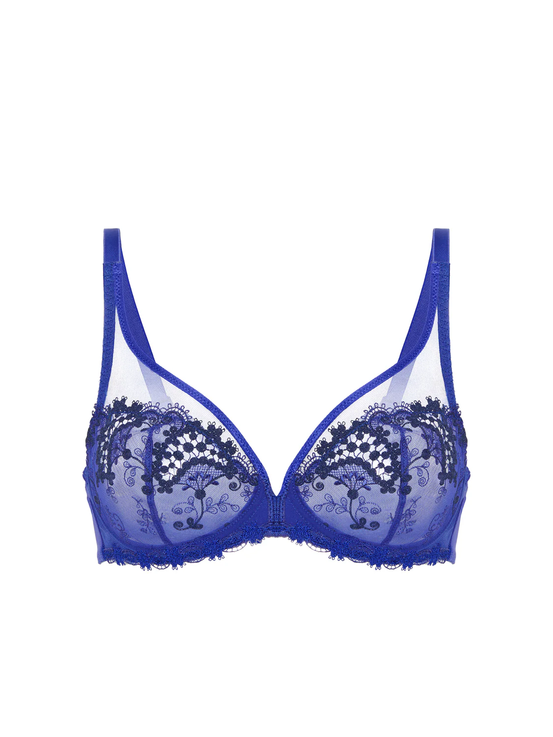 Soutien-gorge avec armature décolleté plongeant - Bleu électrique - Image 6