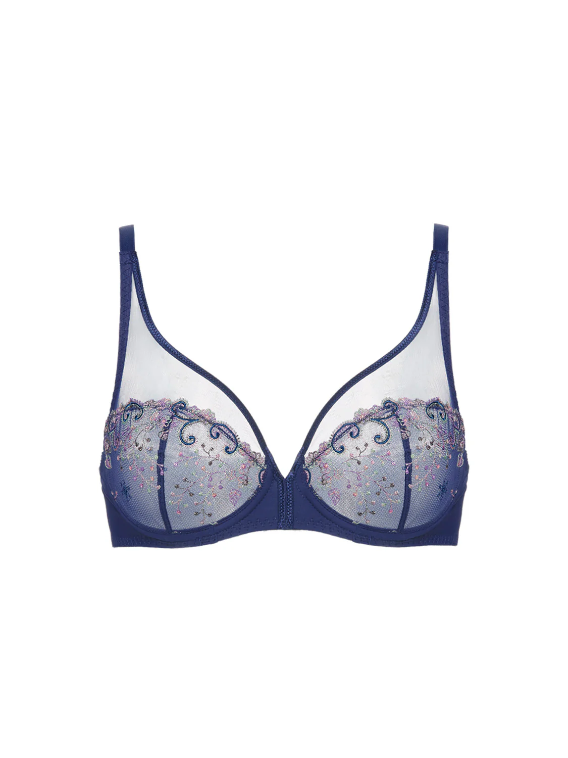 Soutien-gorge avec armature décolleté plongeant - Bleu Rainbow - Image 8