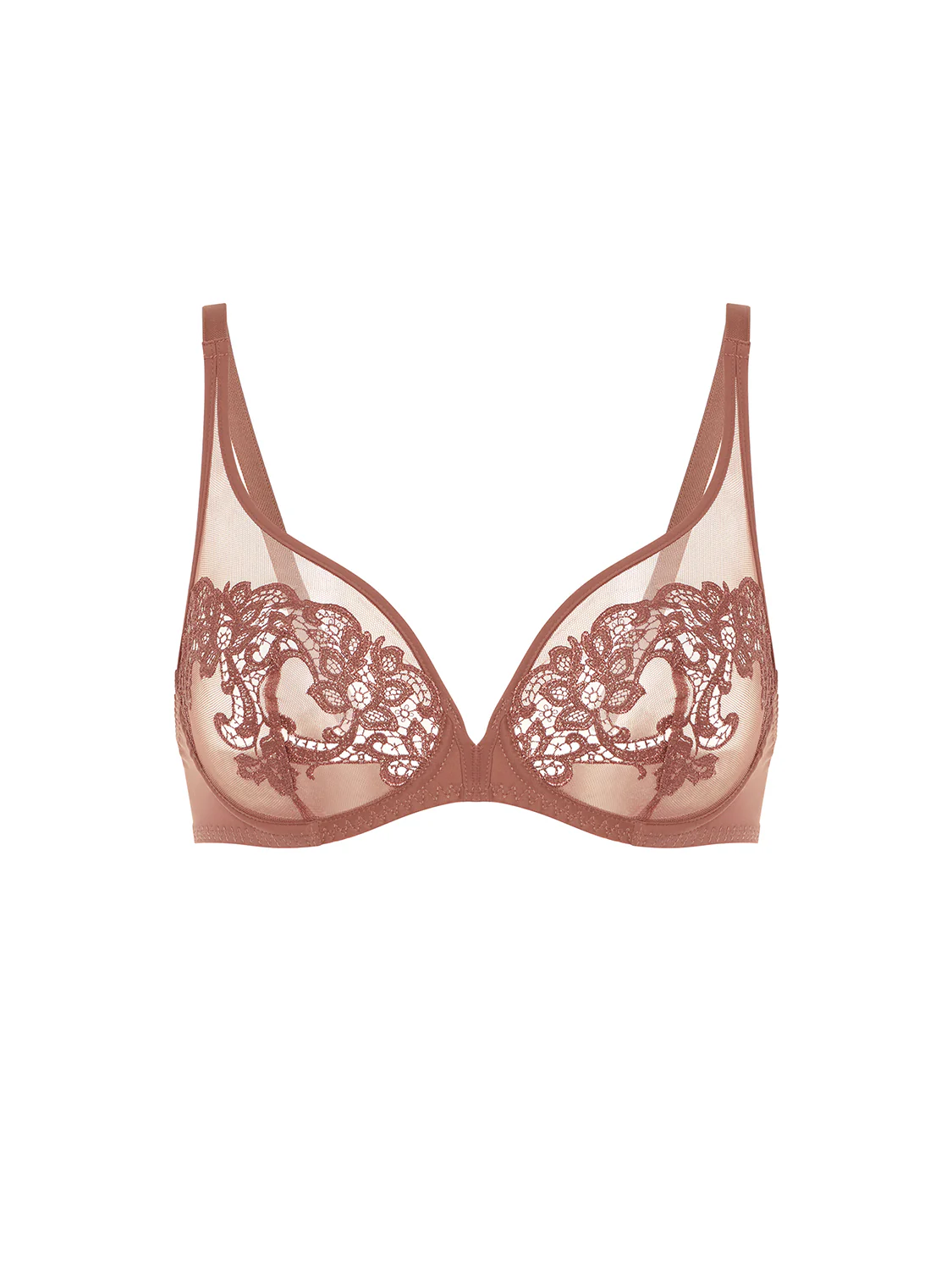 Soutien-gorge avec armature décolleté plongeant - Brun Tender - Image 12