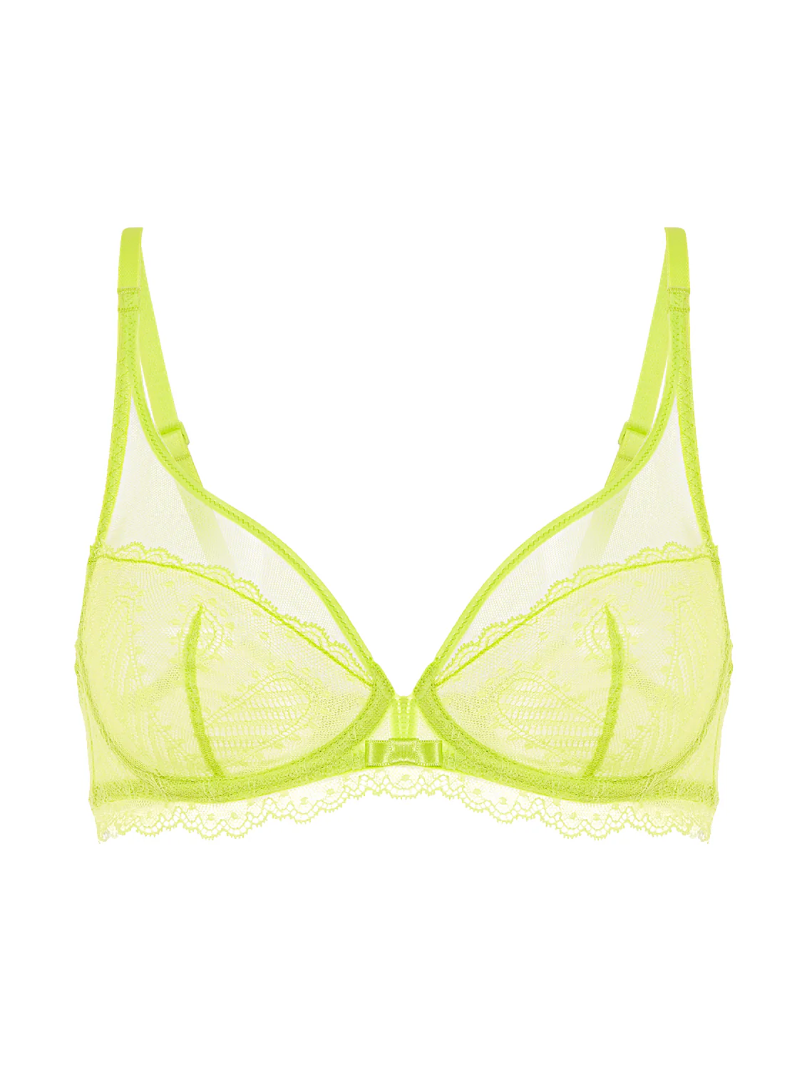 Soutien-gorge avec armature décolleté plongeant - Lime - Image 5