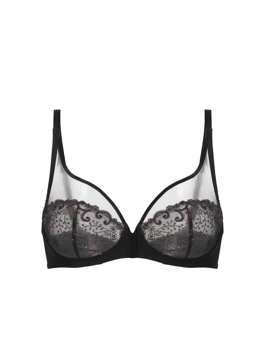 Soutien-gorge avec armature décolleté plongeant - Noir Gem - Image 7