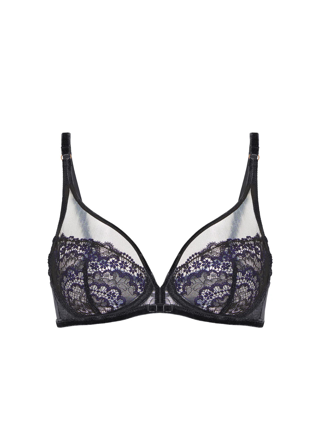 Soutien-gorge avec armature décolleté plongeant - Noir - Image 7