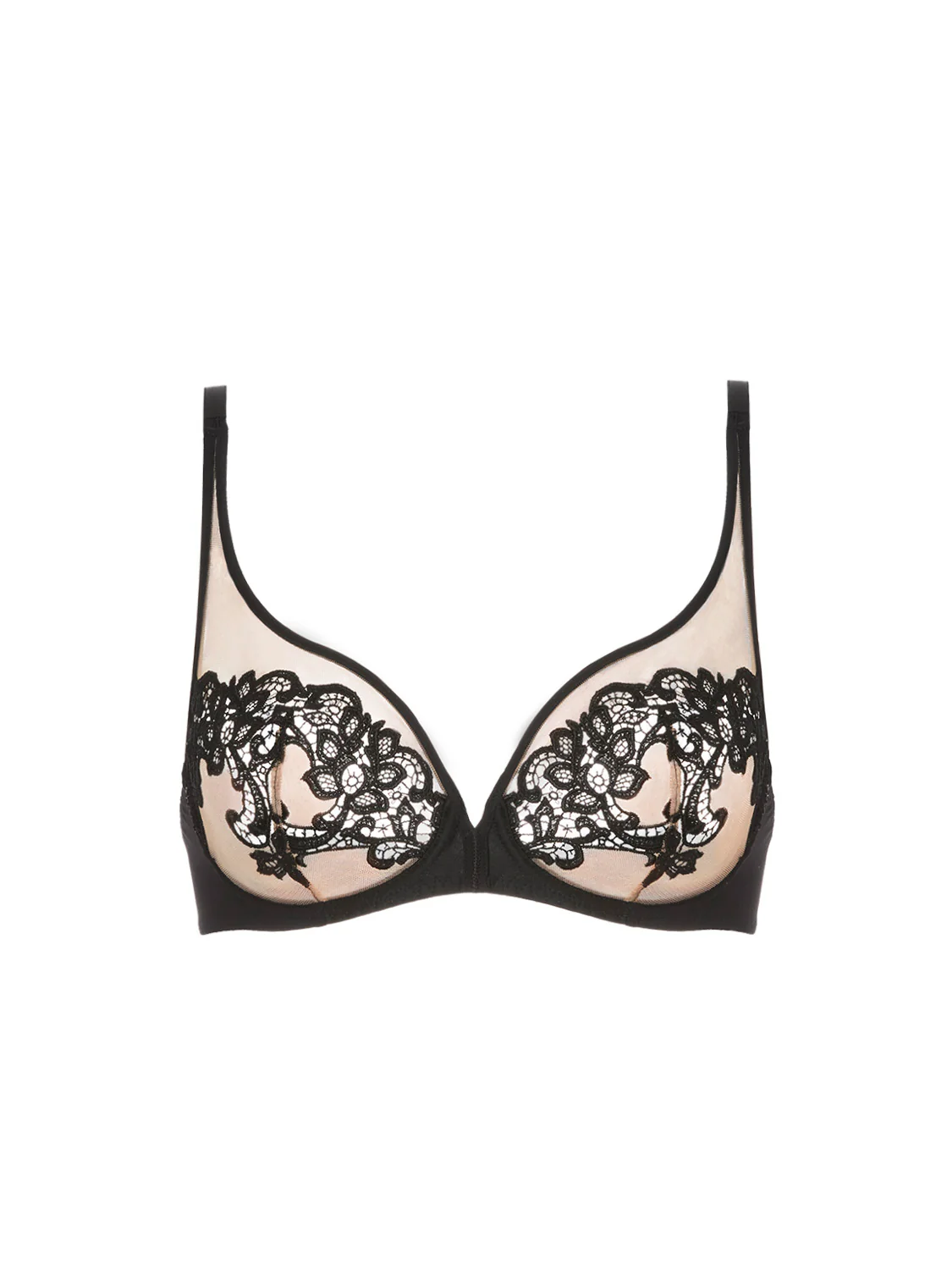 Soutien-gorge avec armature décolleté plongeant - Noir Tatoo - Image 5