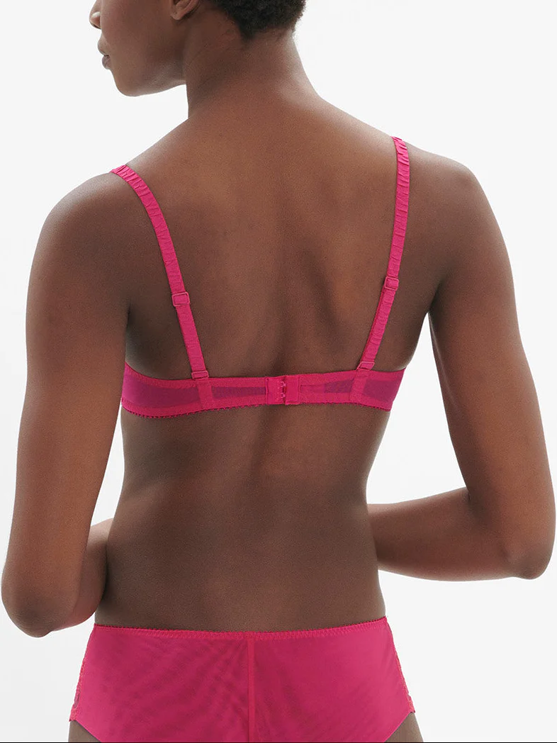 Soutien-gorge avec armature décolleté plongeant - Rose disco - Image 3