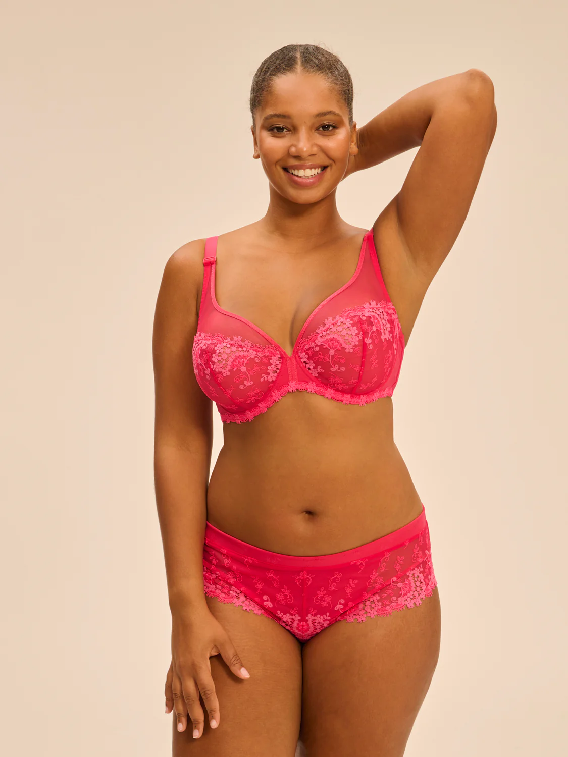 Soutien-gorge avec armature décolleté plongeant - Rose Fabuleux - Image 9