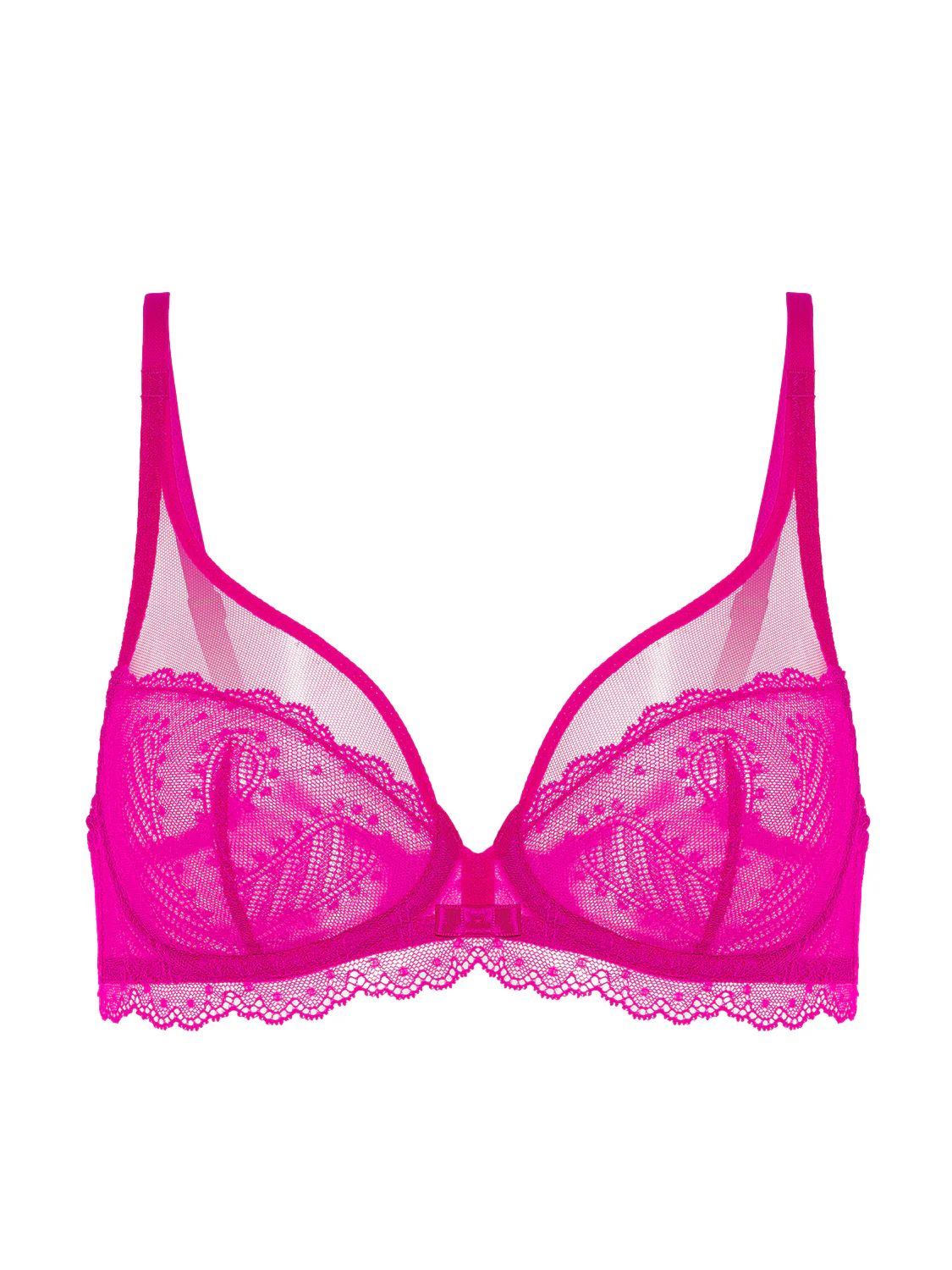Soutien-gorge avec armature décolleté plongeant - Rose Hibiscus - Image 6