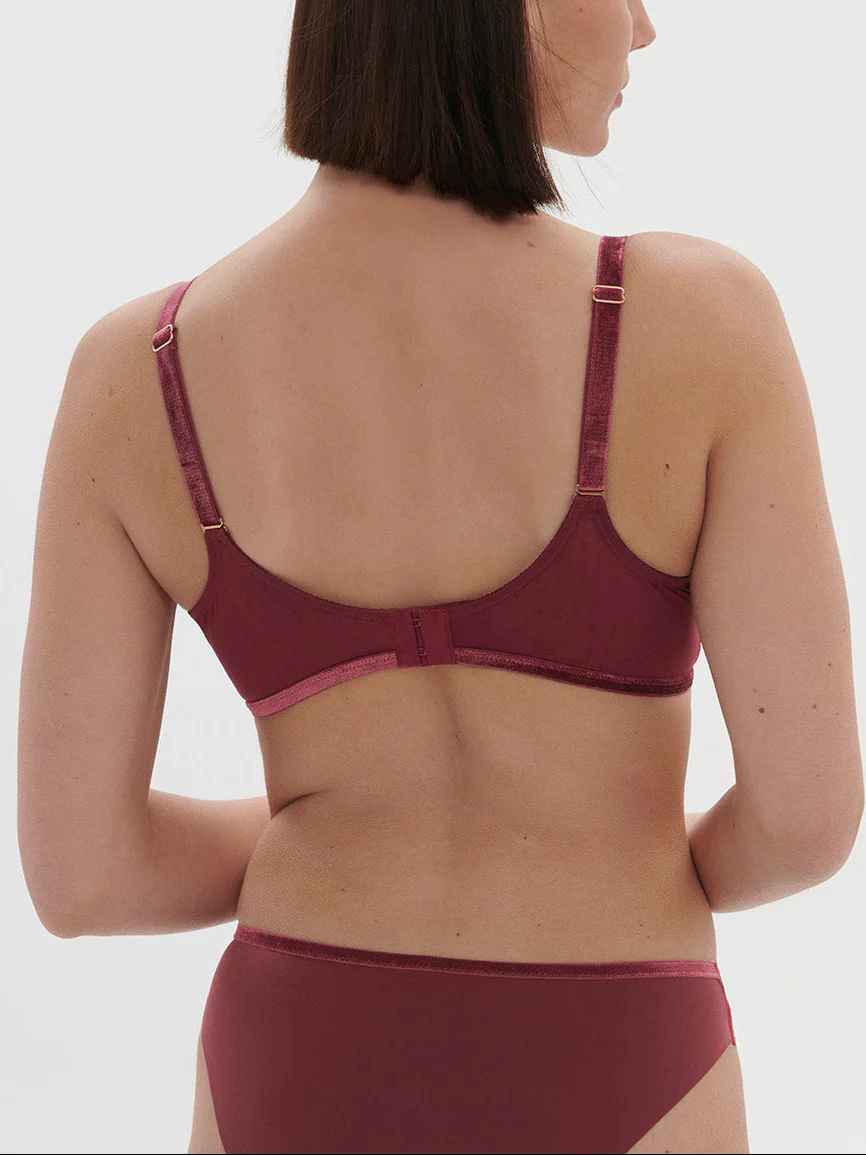Soutien-gorge avec armature décolleté plongeant - Rouge Spinelle - Image 6