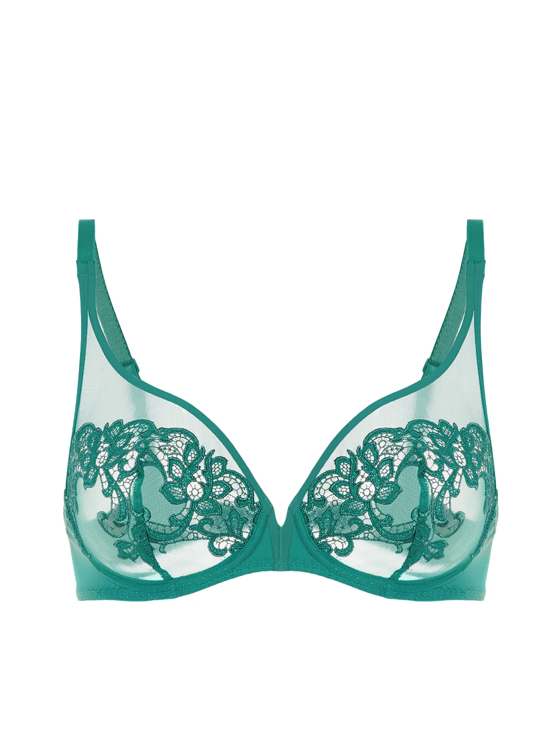Soutien-gorge avec armature décolleté plongeant - Vert Garden - Image 5