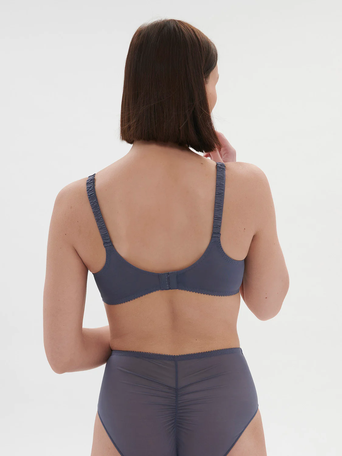 Soutien-gorge avec armature emboitant - Bleu Cendre - Image 3