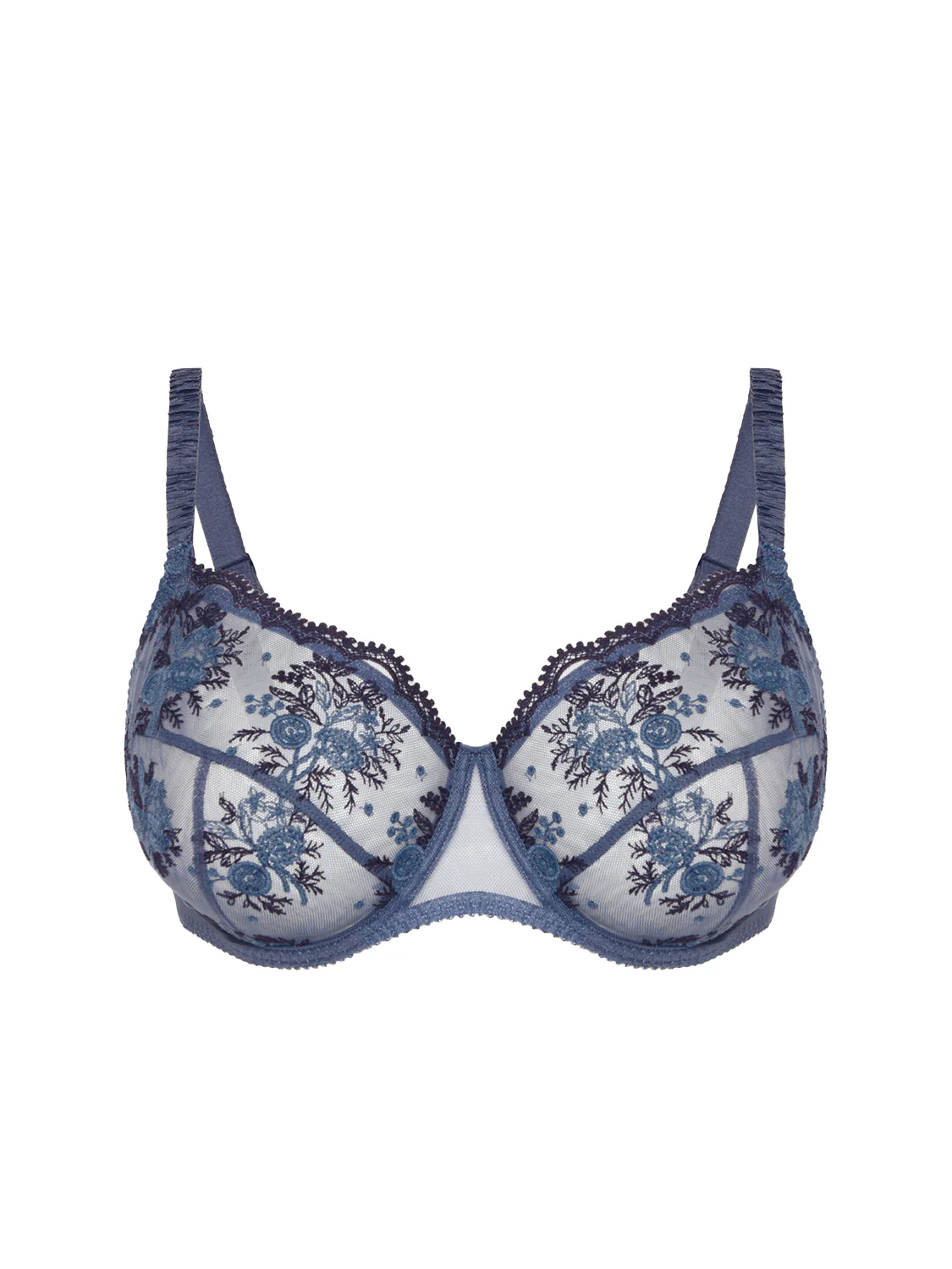Soutien-gorge avec armature emboitant - Bleu Cendre - Image 4