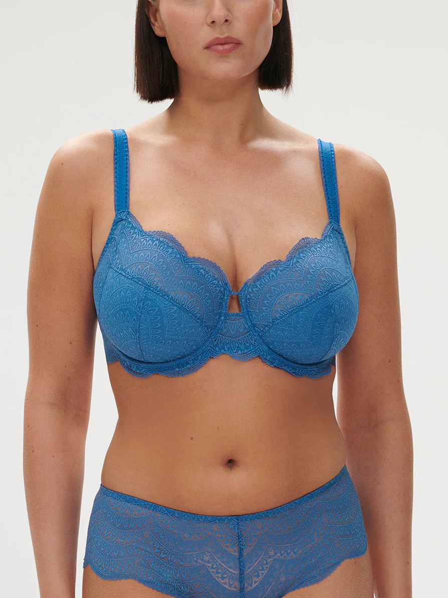 Soutien-gorge avec armature emboitant - Bleu Myosotis