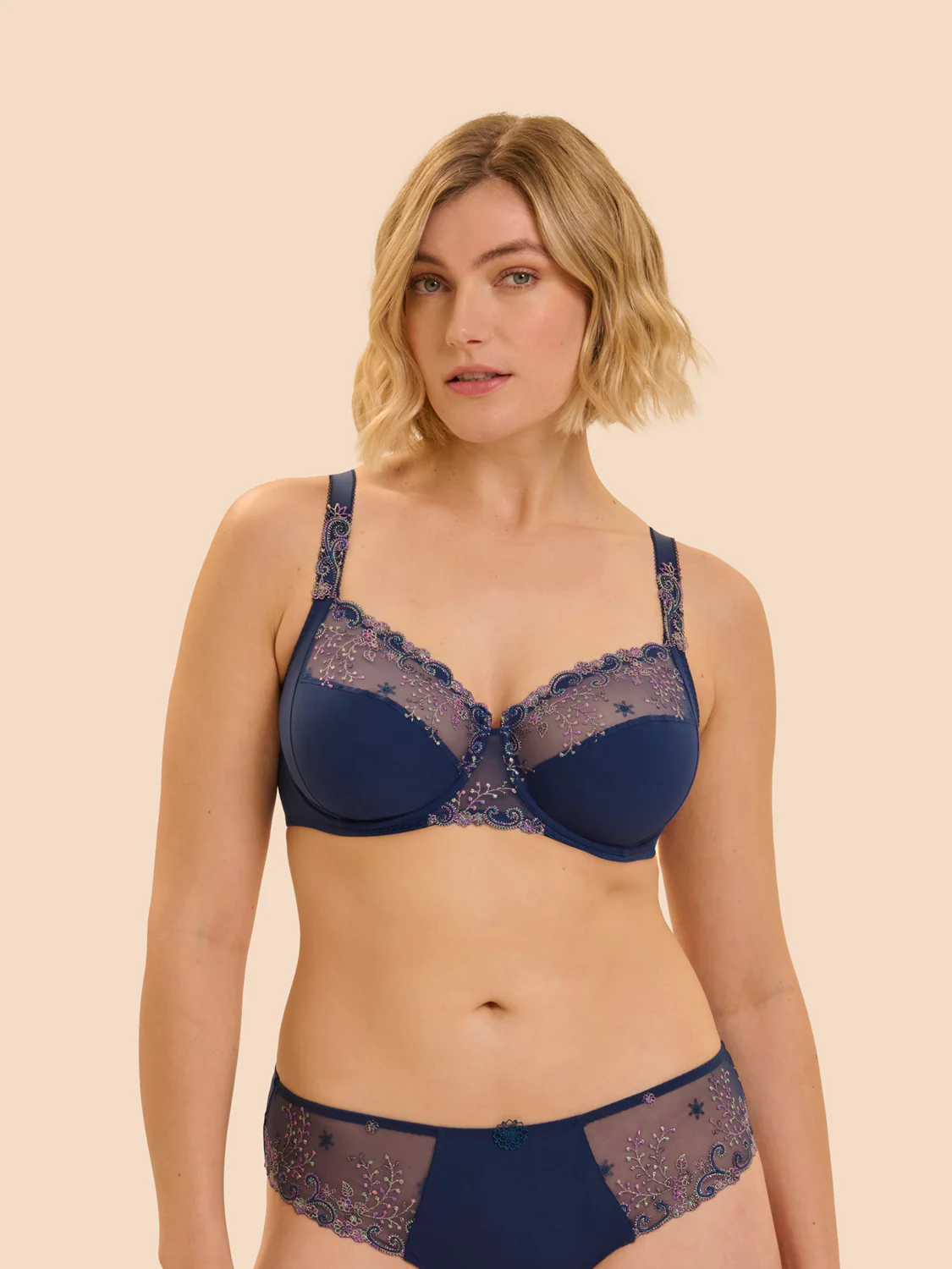 Soutien-gorge avec armature emboitant - Bleu Rainbow
