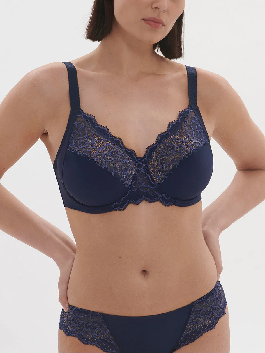 Soutien-gorge avec armature emboitant - Encre