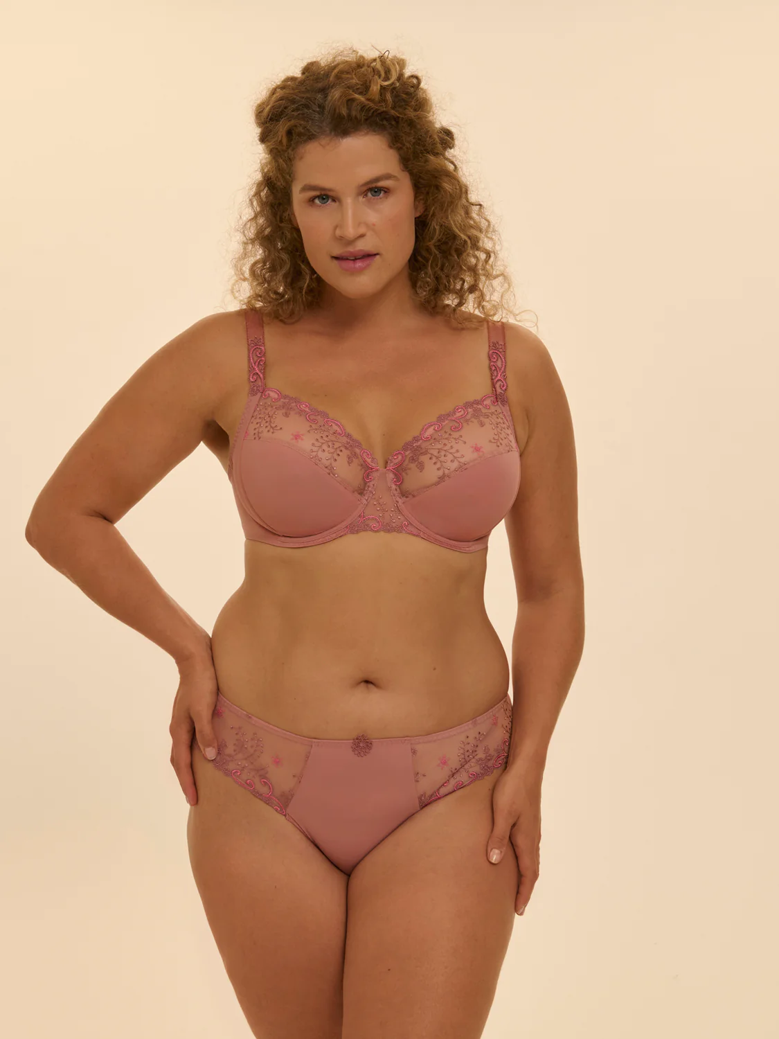 Soutien-gorge avec armature emboitant - Rose Fumé - Image 4