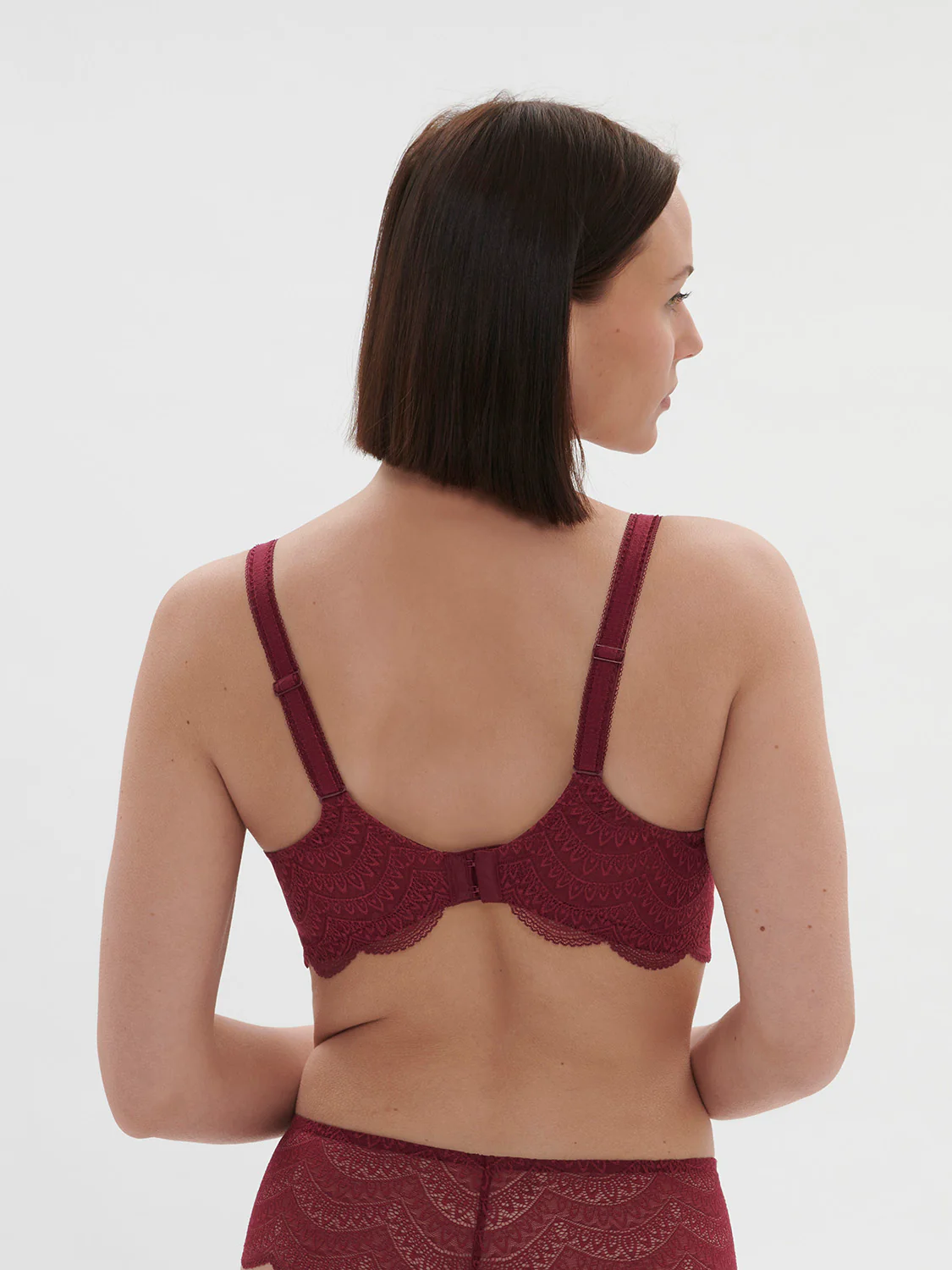 Soutien-gorge avec armature emboitant - Rouge Spinelle - Image 3