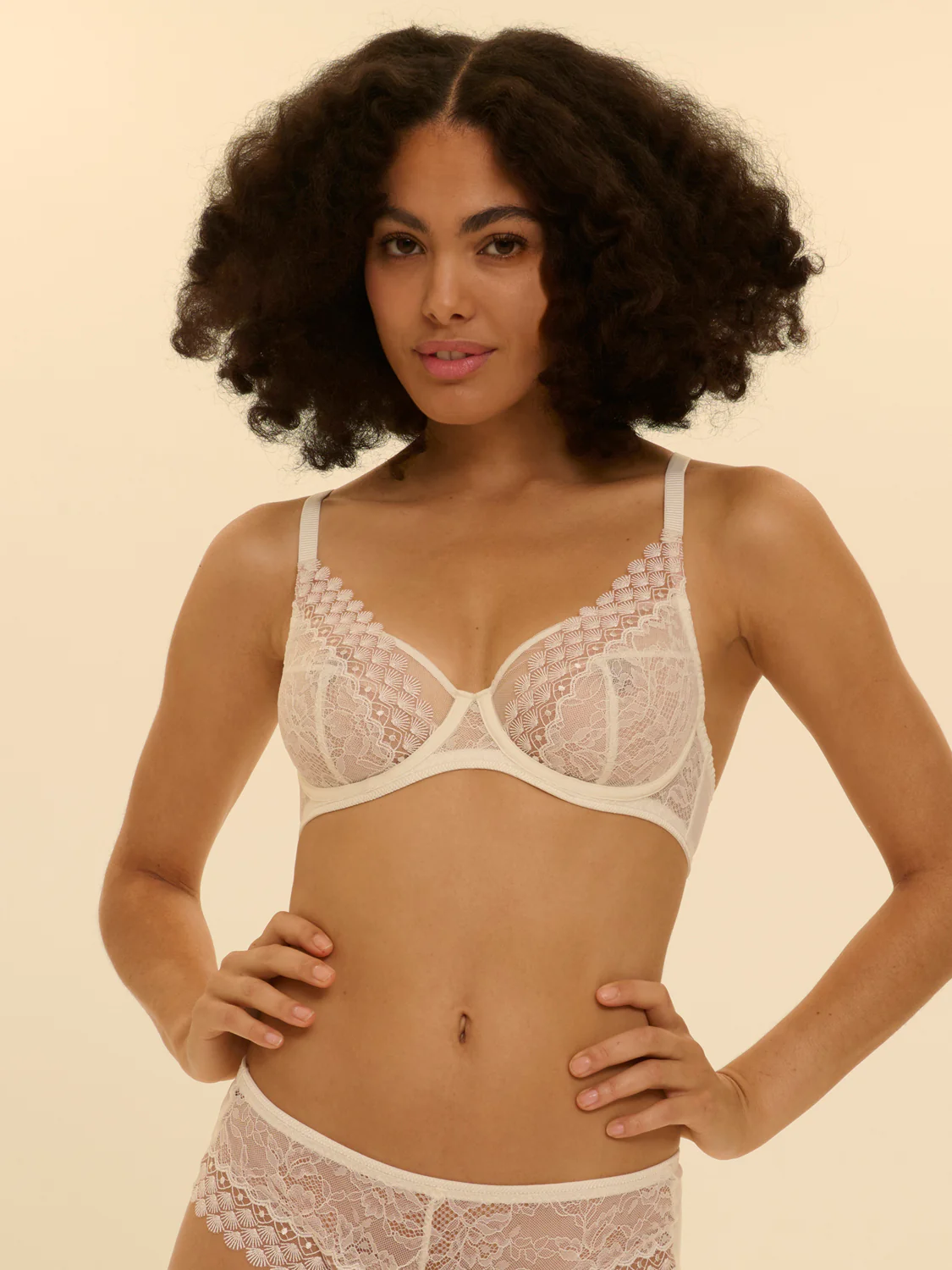 Soutien-gorge avec armature foulard - Naturel - Image 3