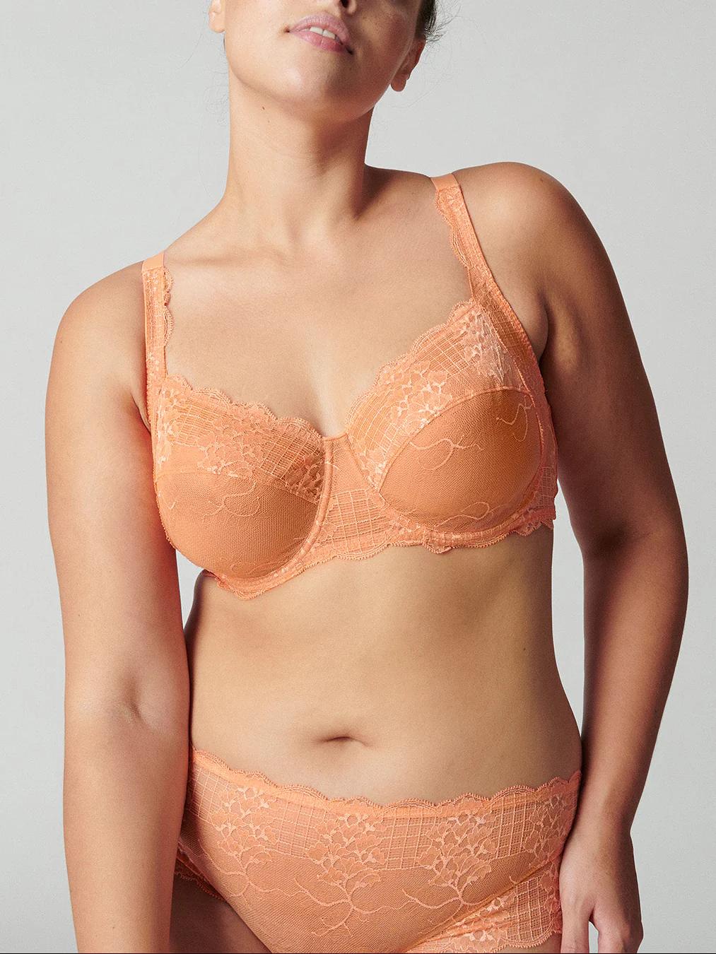 Soutien-gorge avec armatures décolleté carré - Abricot - Image 3