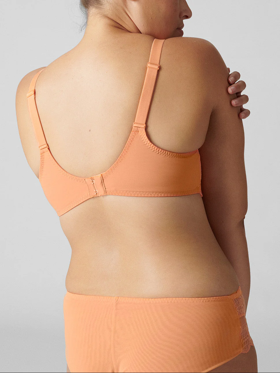 Soutien-gorge avec armatures décolleté carré - Abricot - Image 4