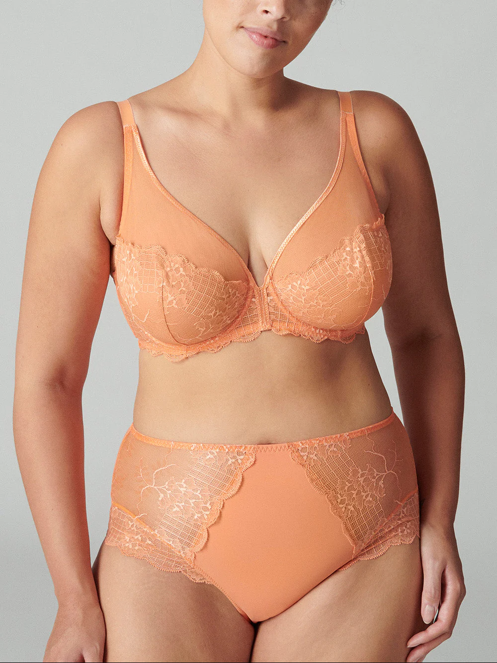 Soutien-gorge avec armatures décolleté plongeant - Abricot - Image 3
