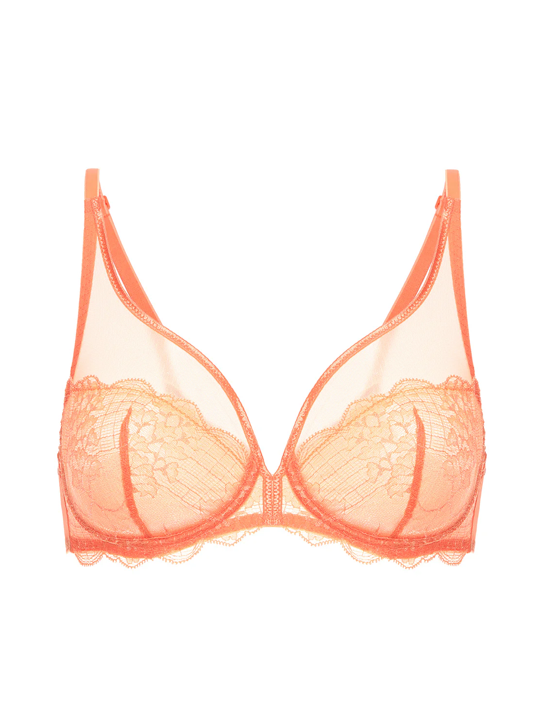 Soutien-gorge avec armatures décolleté plongeant - Abricot - Image 5
