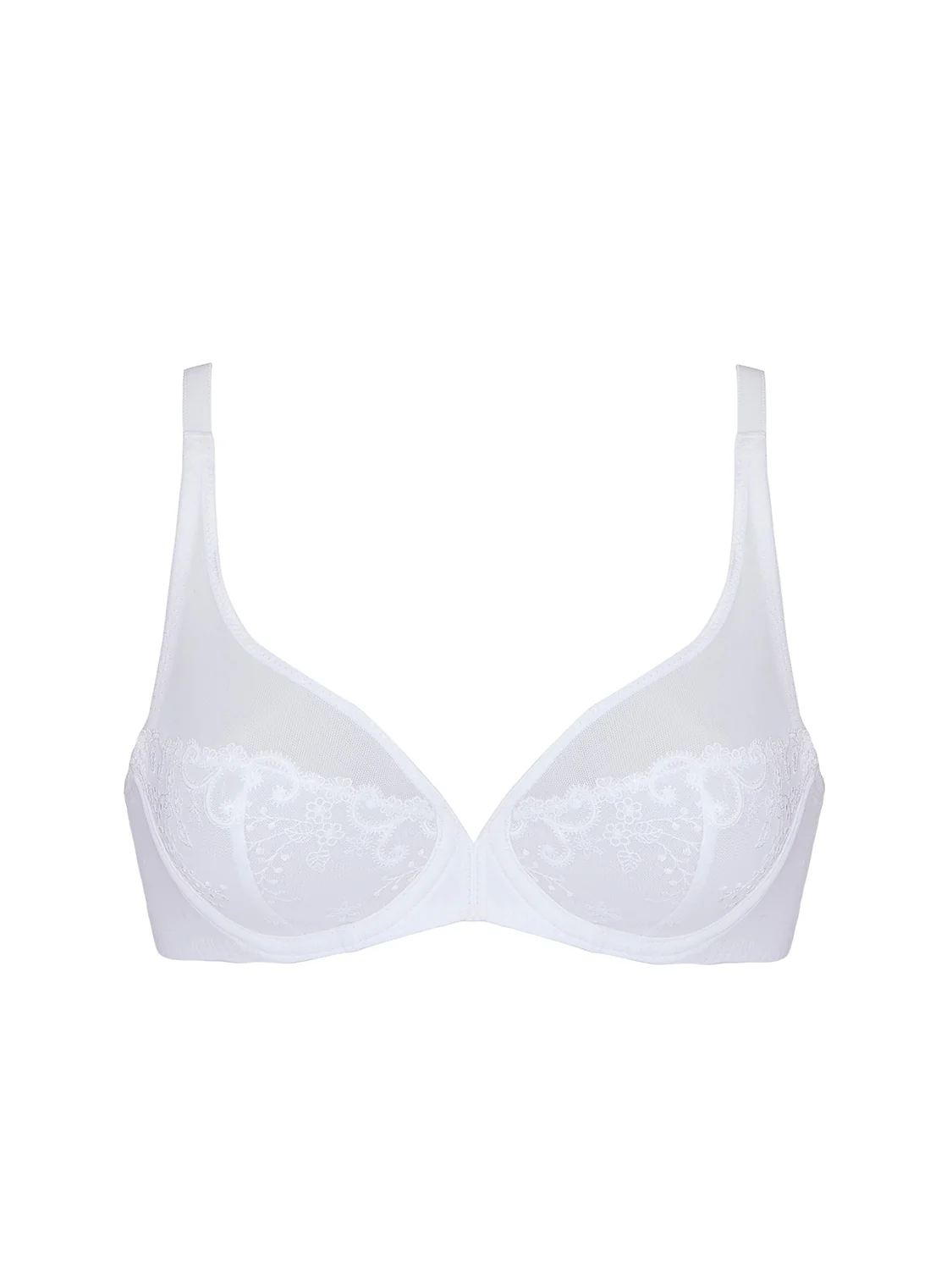 Soutien-gorge avec armatures décolleté plongeant - Blanc - Image 4