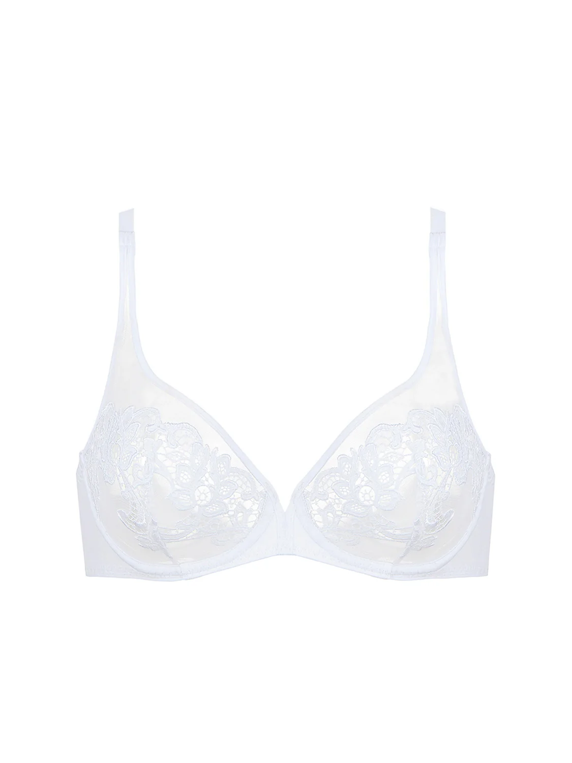 Soutien-gorge avec armatures décolleté plongeant - Blanc - Image 4
