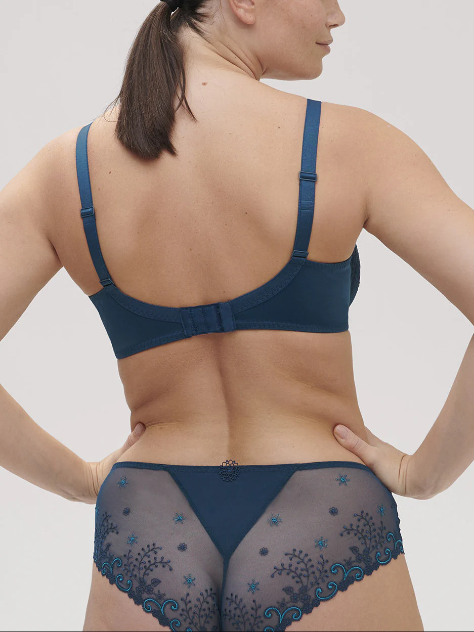 Soutien-gorge avec armatures décolleté plongeant - Bleu Prestige - Image 4