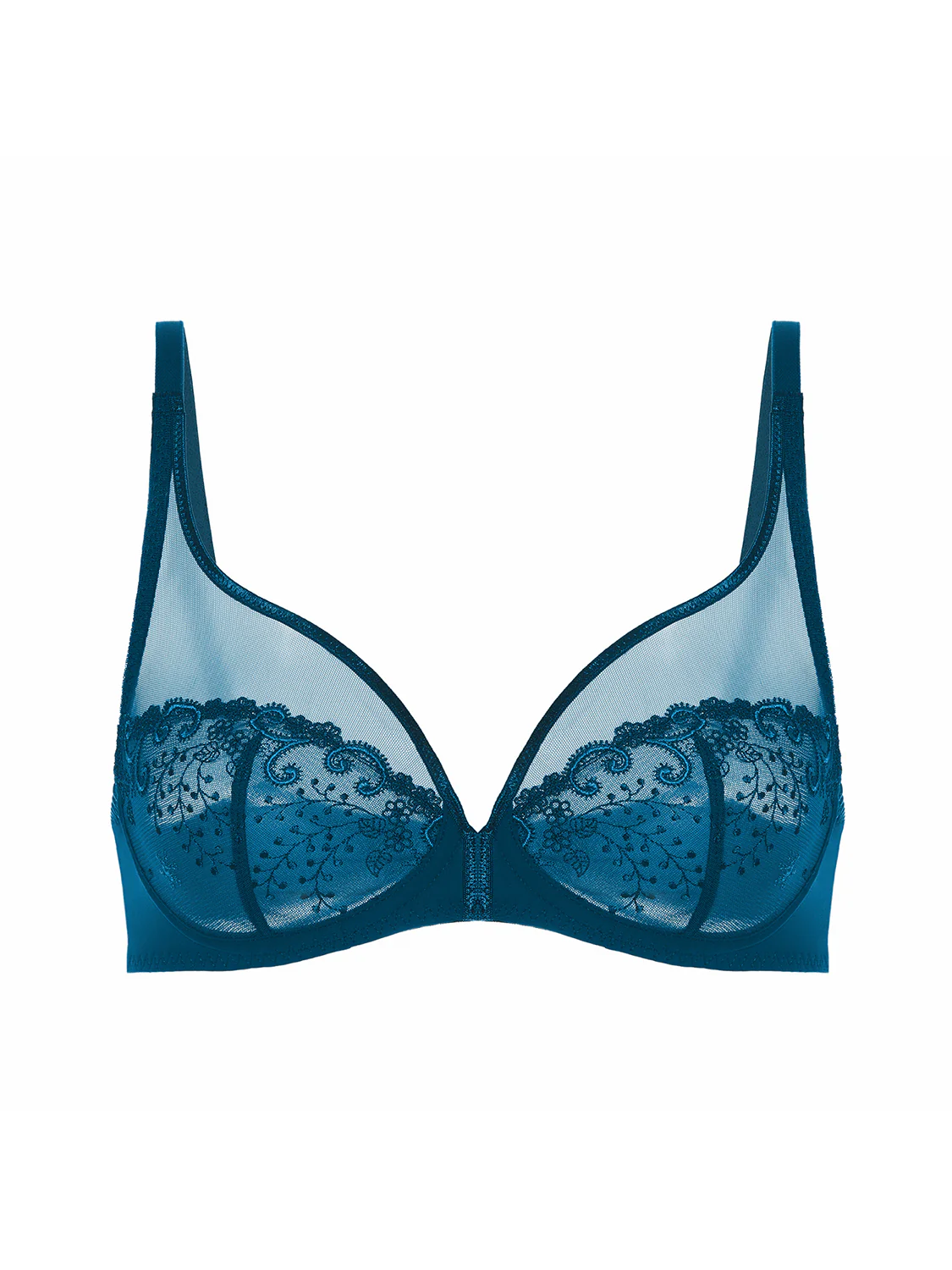 Soutien-gorge avec armatures décolleté plongeant - Bleu Prestige - Image 5