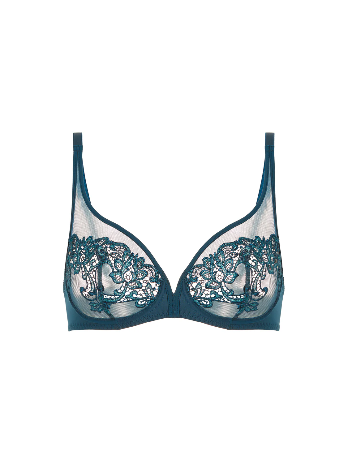Soutien-gorge avec armatures décolleté plongeant - Bleu Prestige - Image 15