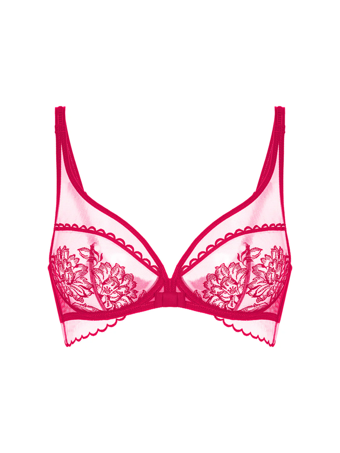 Soutien-gorge avec armatures décolleté plongeant - Cranberry - Image 7