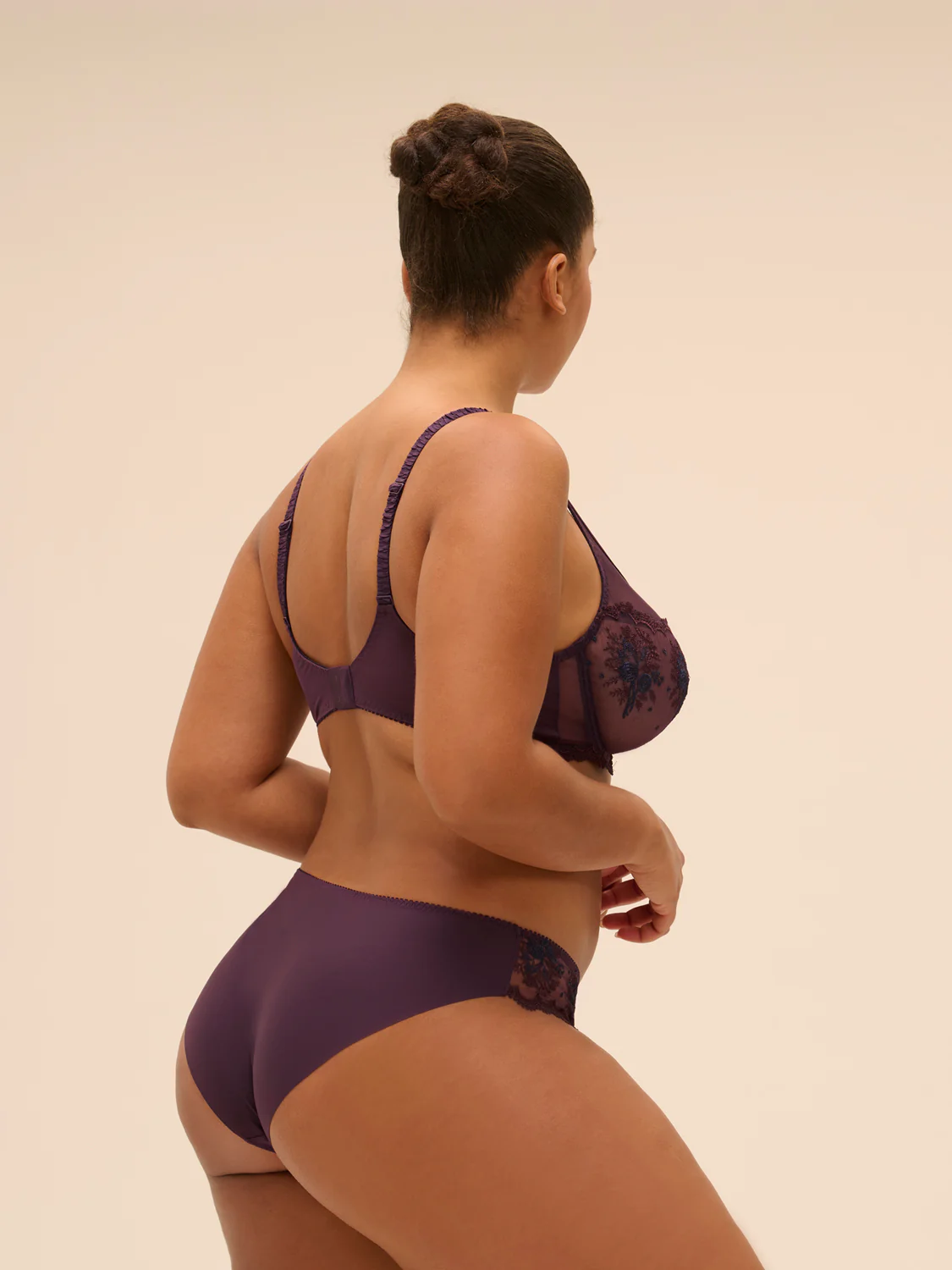 Soutien-gorge avec armatures décolleté plongeant - Figue - Image 12
